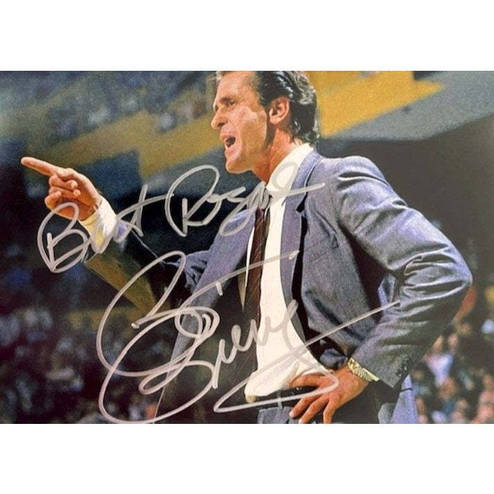 Pat Riley Los Angeles Lakers 5 x 7 photo signed