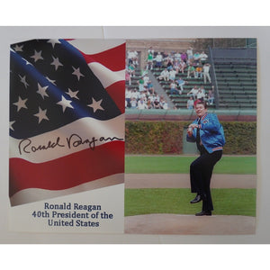 Ronald Reagan 8 by 10 signed photo with proof