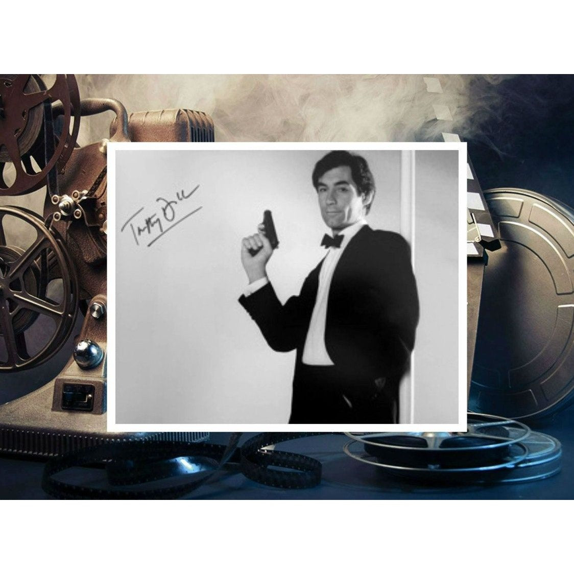 Timothy Dalton James Bond  O07 8 by 10 signed photo with proof