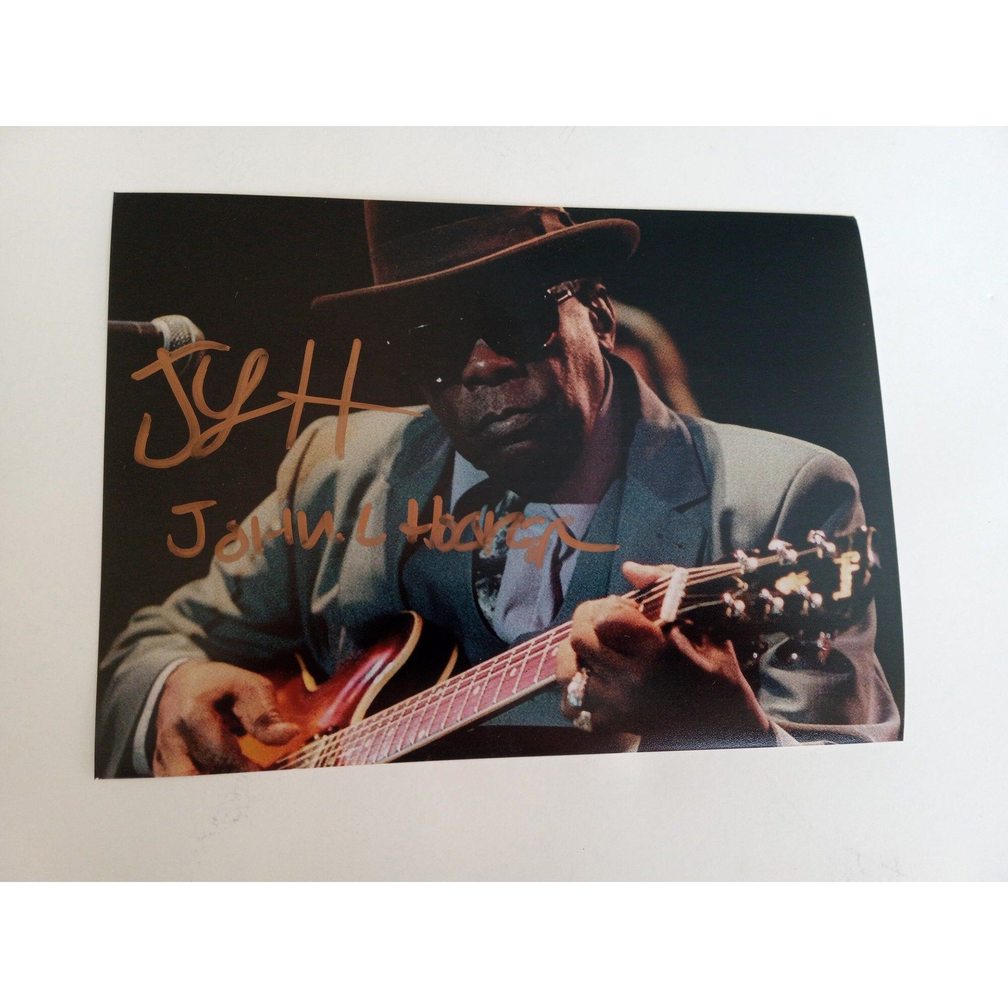 John Lee Hooker 5 x 7 photograph signed with proof
