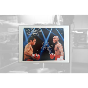 Boxing Manny Pacquiao and Floyd Mayweather Jr. 8 x 10 photo signed with proof