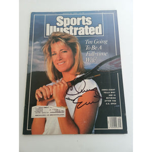 Chris Evert 1989 Sports Illustrated full mag signed with proof
