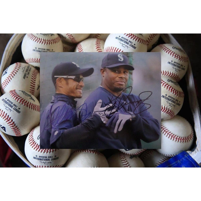 Ken Griffey jr. Ichiro Suzuki 8 by 10 signed photo with proof