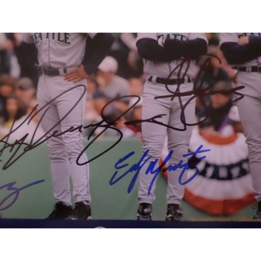 Ken Griffey jr. Jay buhner Edgar Martinez Alex Rodriguez 8 by 10 signed photo with proof - Awesome Artifacts 