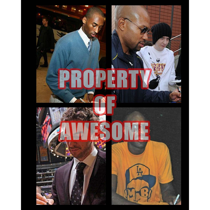 Kobe Bryant, Pau Gasol, Derek Fisher, Lamar Odom, Andrew Bynum 20x30 photo signed with proof - Awesome Artifacts 