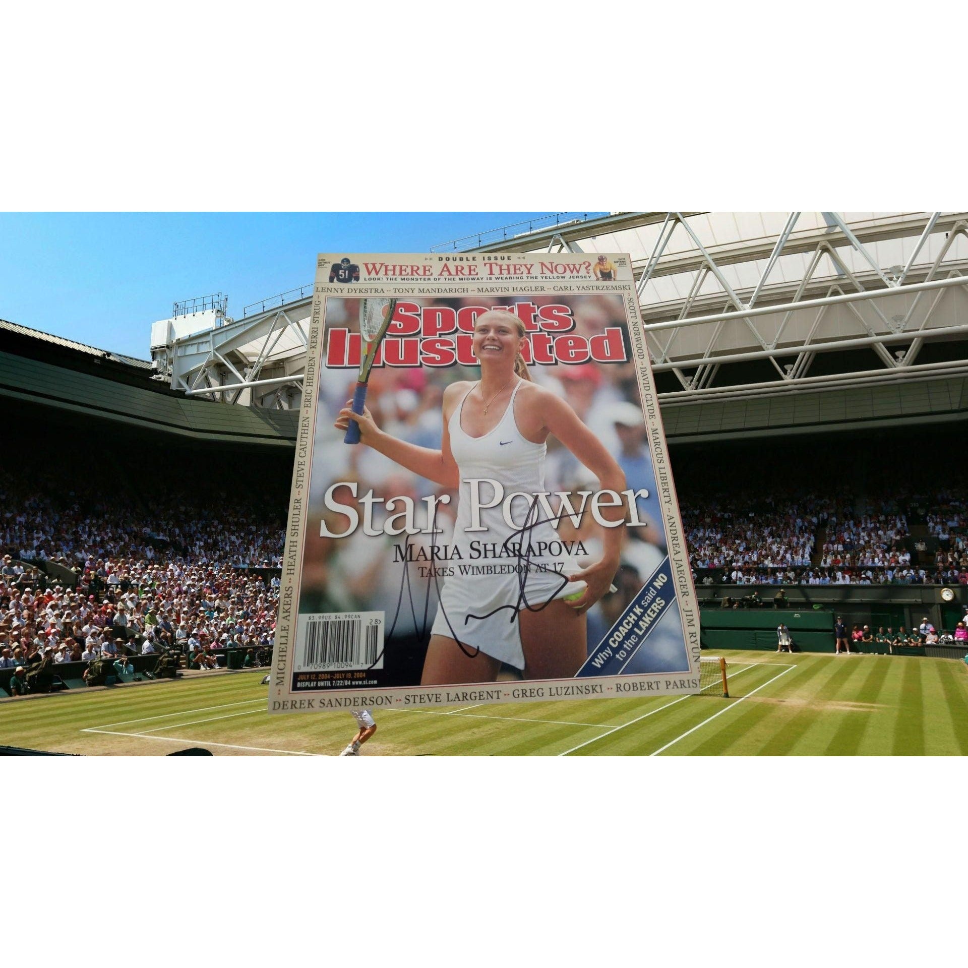 Maria Sharapova tennis star signed Sports magazine with proof