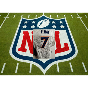 John Elway Denver Broncos Super Bowl champions team signed jersey with proof