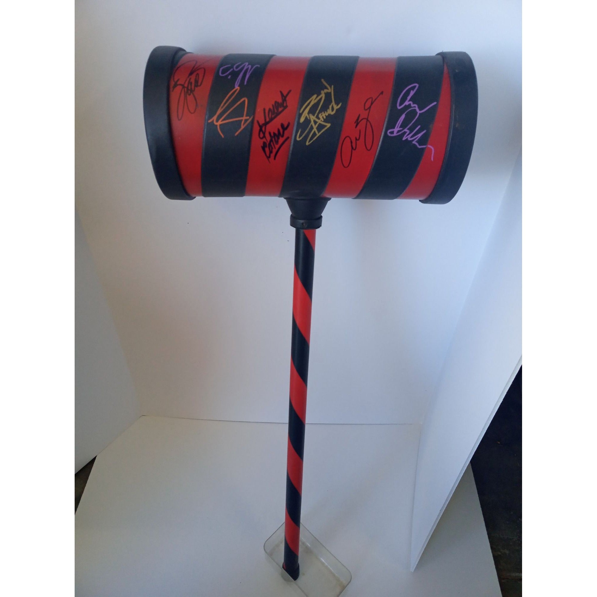 Suicide Squad Margot Robbie cast signed 32in mallet with proof - Awesome Artifacts 