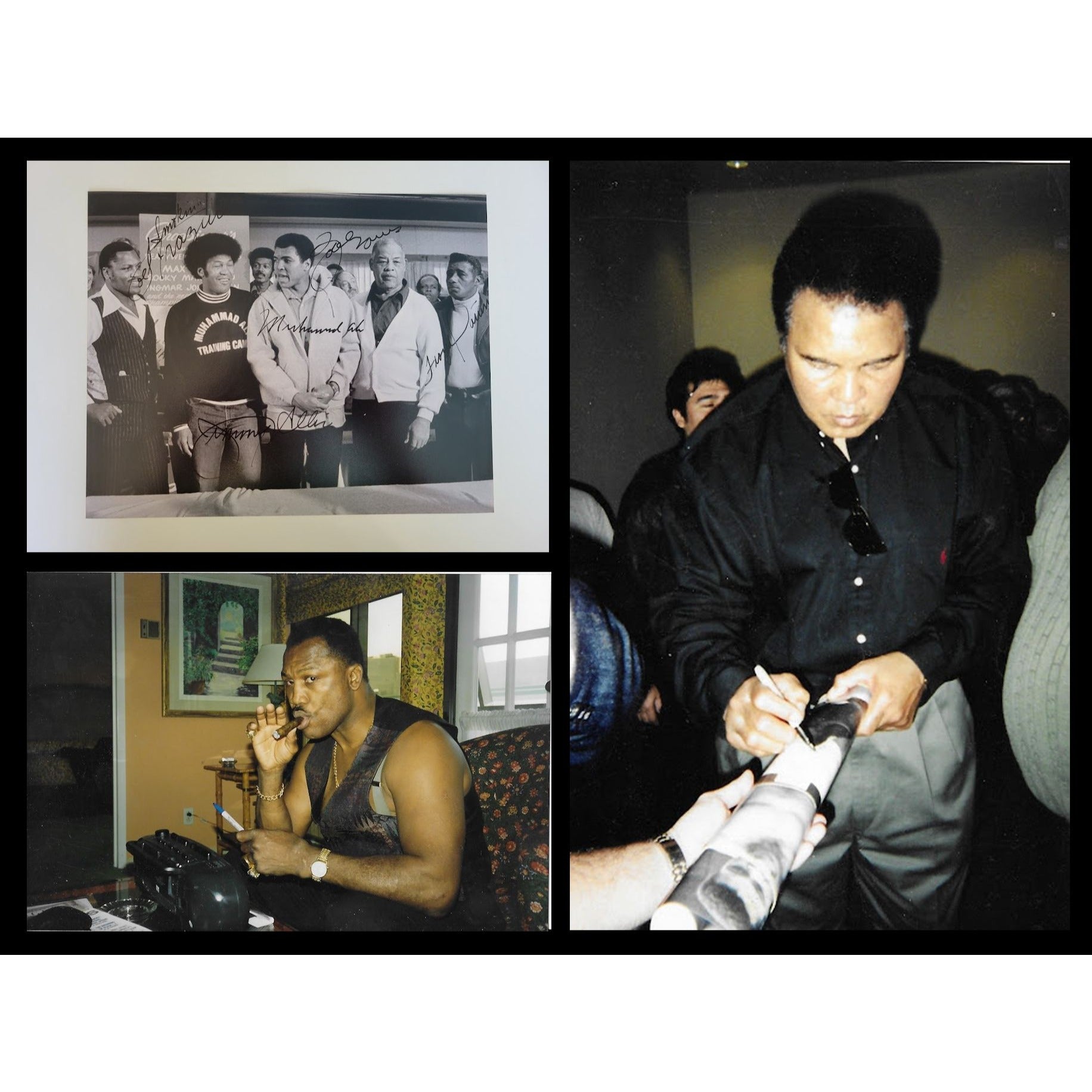 Floyd Patterson Joe Lewis Jimmy Ellis Joe Frazier Muhammad Ali 8 x 10 photo signed with proof