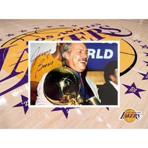 Jerry Buss Los Angeles Lakers 5 x 7 photo signed with proof