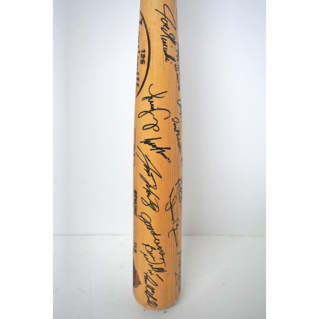 Derek Jeter Louisville game model bat 1996 New York Yankees World Series champs team signed $899 with proof