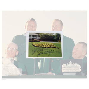 Tiger Woods, Jack Nicklaus, Phil Mickelson, Arnold Palmer 11 x 14 photo signed with proof