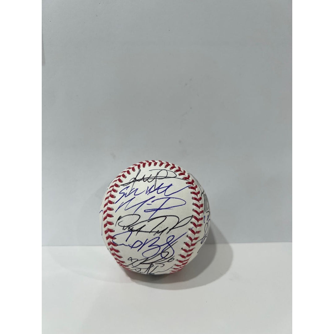 Houston Astros Framber Valdez Justin Verlander, Alex Bregman, Yordan Alvarez, Jose Altuve, 2022 World Champs team signed baeball with proof