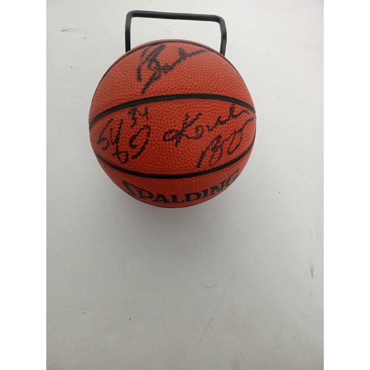 Kobe Bryant Jerry Buss Phil Jackson Shaquille O'Neal mini basketball signed with proof - Awesome Artifacts 