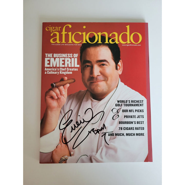 Emeril Lagasse Cigar Aficionado magazine signed