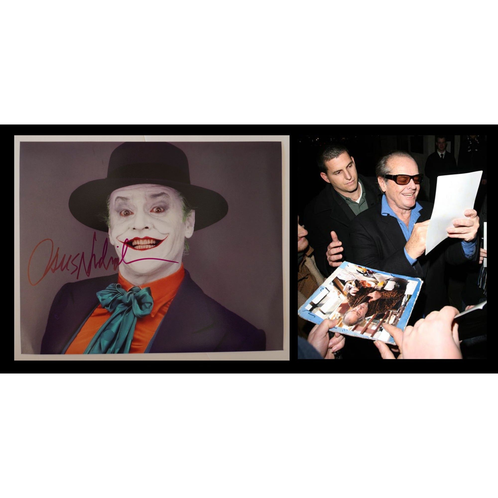 Jack Nicholson Joker 8 x 10 signed photo with proof