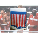Load image into Gallery viewer, Sylvester Stallone, Talia Shire (Adrian), Carl Weathers (Apollo Creed), Dolph Lundgren (Ivan Drago) Rocky boxing signed with proof
