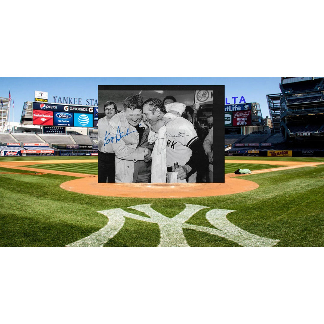 Billy Martin and George Steinbrenner 8 x 10 signed photo