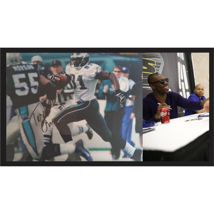 Philadelphia Eagles NFL Hall of Famer Terrell Owens 11 by 14 photo signed - Awesome Artifacts 