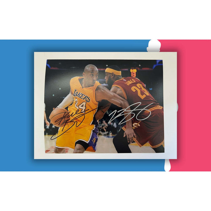 Lebron James and Kobe Bryant 8x10 photo signed with proof