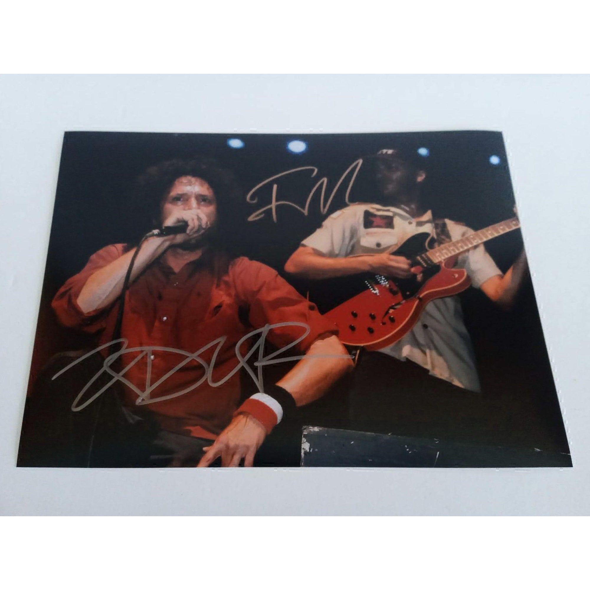 Zack de la Rocha and Tom Morello 8 x 10 signed photo with proof - Awesome Artifacts 