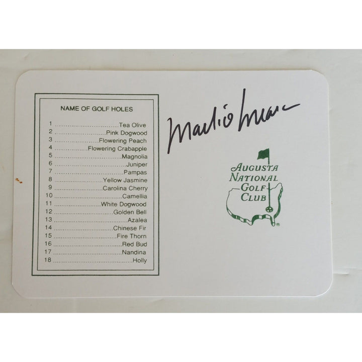 Mark O'Meara Master signed scorecard with proof - Awesome Artifacts 