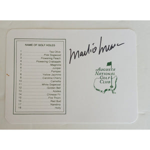 Mark O'Meara Master signed scorecard with proof