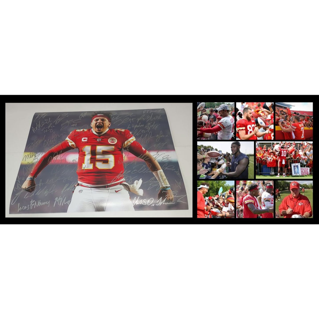 Patrick Mahomes Kansas City Chiefs 2022 team signed 16x20 photo