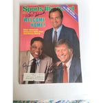 Load image into Gallery viewer, Mickey Mantle Peter Ueberroth Willie Mays full sports Illustrateded 1985 signed
