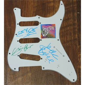 Eric Clapton Ginger Baker Jack Bruce cream electric guitar pickguard signed with proof