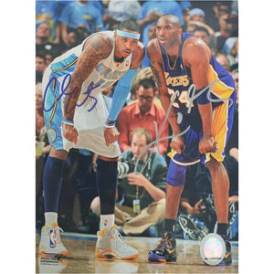 Kobe Bryant and Carmelo Anthony 8 by 10 photo signed with proof