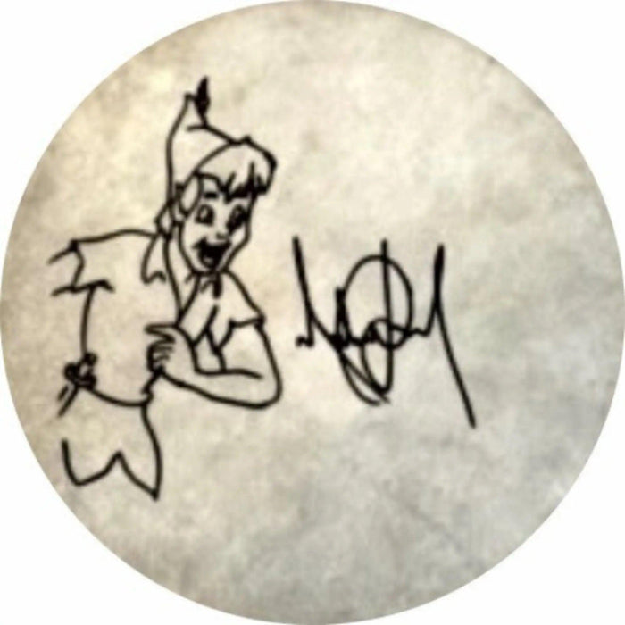 Michael Jackson signed and sketched drawing 10-inch tambourine with proof