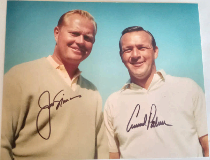 Arnold Palmer & Jack Nicklaus 8 x 10 color photo signed with proof