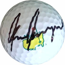 Dustin Johnson Masters golf ball signed with proof