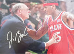 Load image into Gallery viewer, Syracuse Orangemen Jim Boeheim Carmelo Anthony 8 by 10 signed photo with proof
