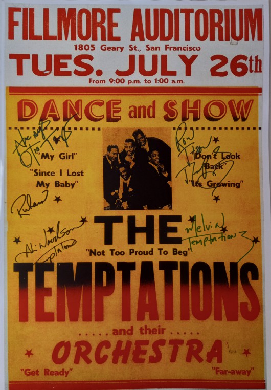 The Temptations 11 by 17 concert poster signed