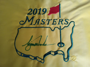 Tiger Woods 2019 Masters champion signed flag with proof