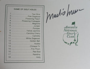 Mark O'Meara Masters Golf scorecard signed with proof