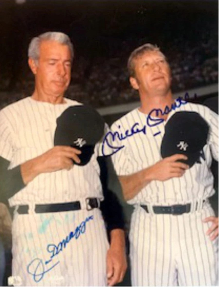 Joe DiMaggio and Mickey Mantle New York Yankees 8 x 10 photo signed –  Awesome Artifacts