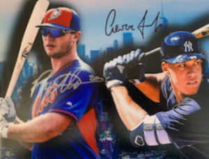 Aaron judge and Pete Alonso 8 x 10 photo signed with proof