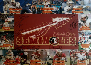 Jameis Winston Florida State Seminoles 2013 14 national champs team signed photo 16 x 20