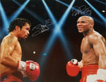 Load image into Gallery viewer, Manny Pacman Pacquiao and Floyd Money Mayweather 16 x 20 photo signed with proof
