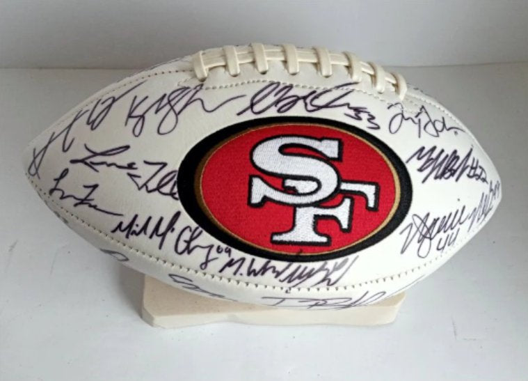 Jimmy Garoppolo, George Kittles San Francisco 49ers 2019 NFC champions team signed full size football