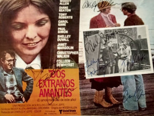 Diane Keaton Woody Allen Shelley Duvall Tony Roberts and Paul Simon original movie lobby card money signed