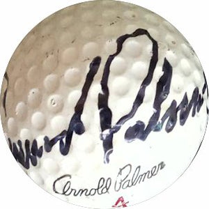 Arnold Palmer vintage golf ball signed with proof
