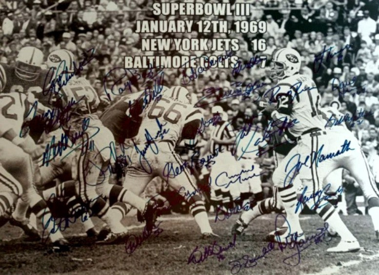Joe Namath New York Jets 16 x 20 Super Bowl champs signed photo