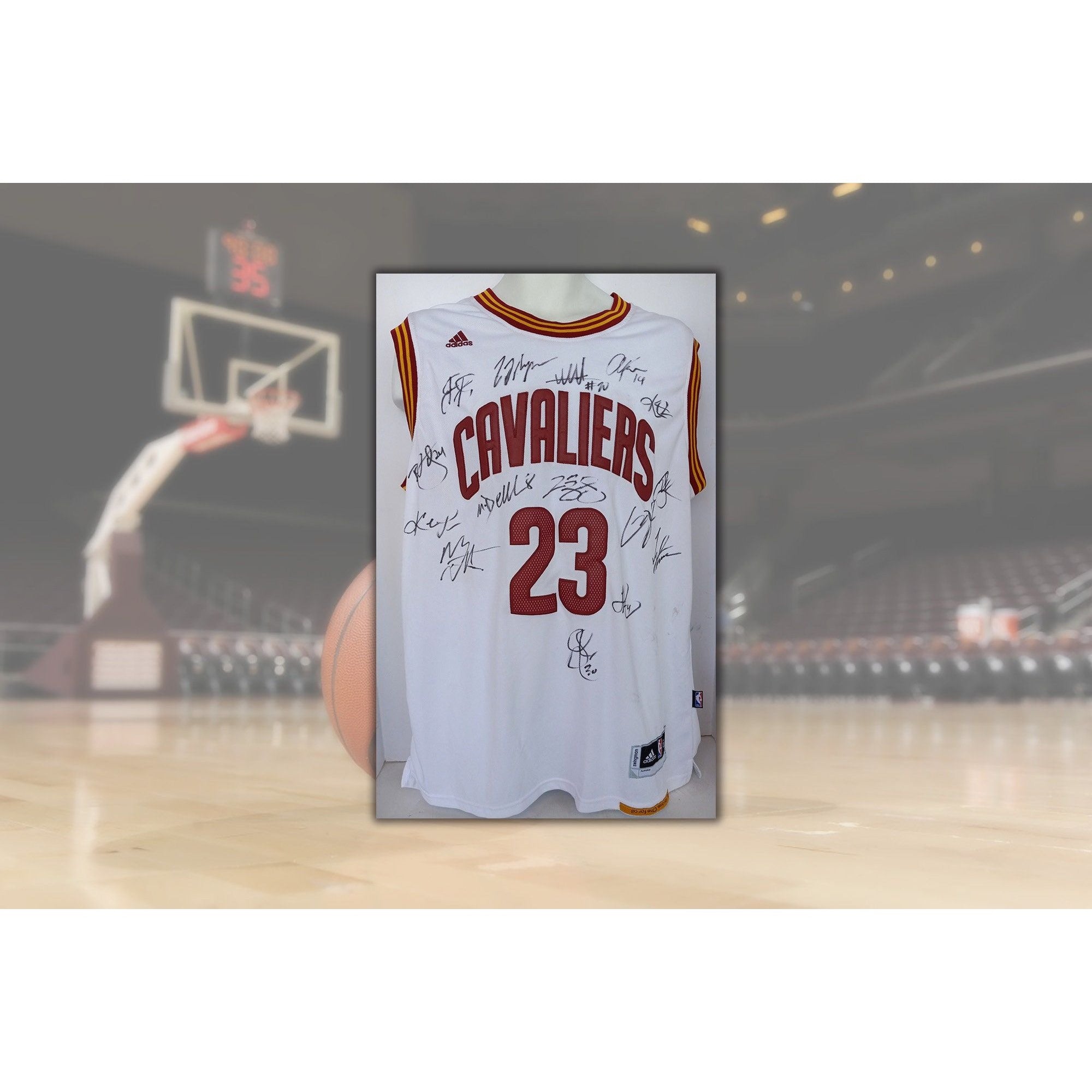Lebron James Autographed and Framed Maroon Cavs Jersey