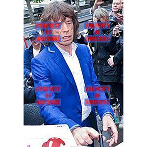 Mick Jagger Rolling Stones signed microphone with proof