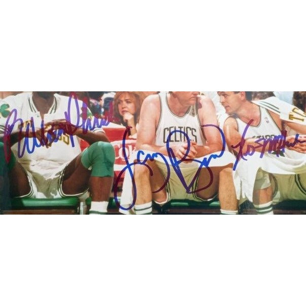 Boston Celtics Larry Bird Kevin McHale Robert Parish 8 x 10 signed photo with proof