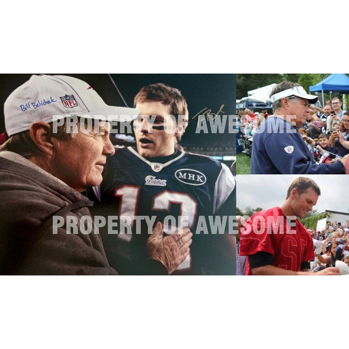 Bill Belichick and Tom Brady 16 x 20 New England Patriots photo signed with proof